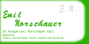 emil morschauer business card